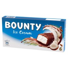 Bounty kókuszos jégkrém szelet kakaós bevonattal, ropogós kókuszos keksszel 6 x 50,1 ml (300,6 ml)