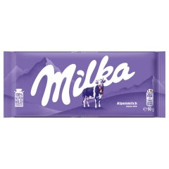 Milka alpesi tej felhasználásával készült tejcsokoládé 90 g