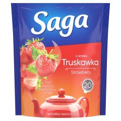 Saga Strawberry ízesített gyümölcstea 20 filter 34 g