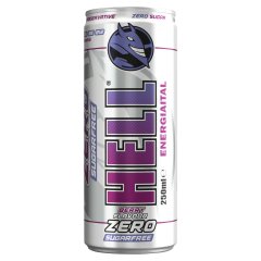 HELL Zero tutti-frutti- és bogyós gyümölcsízű, koffeintartalmú, szénsavas energiaital 250 ml