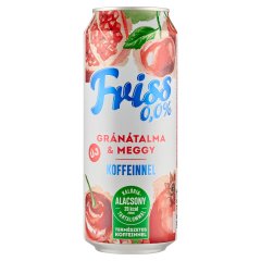 Friss 0,0% gránátalma-meggy ízű üdítőital és alkoholmentes malátaital keveréke 0,5 l
