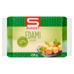 S-Budget Edami félzsíros, félkemény, darabolt sajt 250 g