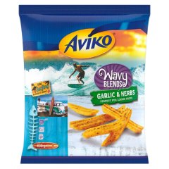 Aviko Garlic & Herbs elősütött és gyorsfagyasztott hullámos burgonyahasábok 600 g