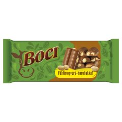 Boci tejcsokoládé földimogyoró-darabokkal 90 g