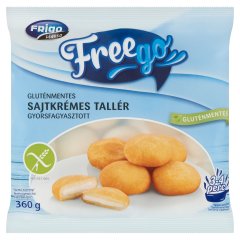 Freego gyorsfagyasztott gluténmentes sajtkrémes tallér 360 g