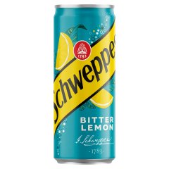 Schweppes Bitter Lemon citromízű szénsavas üdítőital cukorral és édesítőszerekkel 330 ml