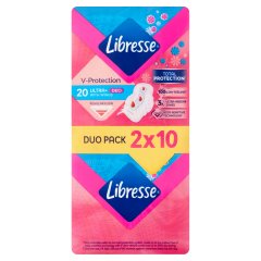Libresse V-Protection Ultra+ Deo enyhén illatosított egészségügyi betét 20 db