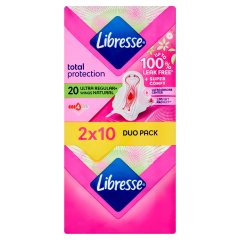 Libresse Ultra Regular+ Total Protection egészségügyi betét aloe vera kivonattal 20 db