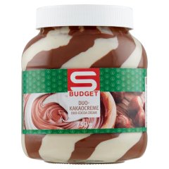 S-Budget Duo kenhető kakaós krém mogyoróval és fehér vanília ízű krém 750 g