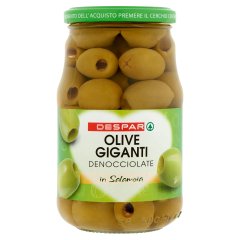DESPAR óriás zöld magozott olívabogyó sós lében 560 g