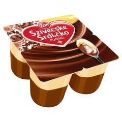 Zott Szívecske kakaós puding vaníliaízű öntettel 4 x 125 g