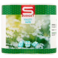 S-Budget illatmentes toalettpapír 2 rétegű 4 tekercs
