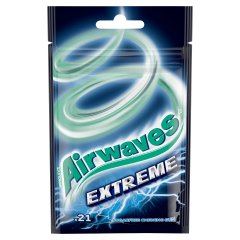Airwaves Extreme erős mentol- és eukaliptuszízű cukormentes rágógumi édesítőszerrel 29 g 