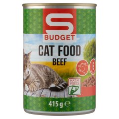 S-Budget teljes értékű állateledel felnőtt macskák számára marhával 415 g