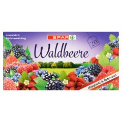 SPAR erdei gyümölcs ízű aromásított filteres gyümölcstea 20 filter 60 g