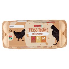 SPAR mélyalmos friss tojás M 10 db