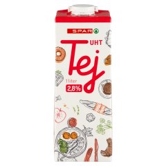 SPAR UHT félzsíros tej 2,8% 1 l