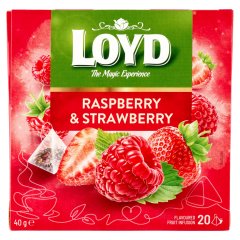 Loyd málna és eper ízű filteres gyümölcstea 20 filter 40 g