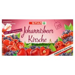 SPAR feketeribizli-cseresznye ízű filteres gyümölcstea-keverék 10-féle vitaminnal 20 fiter 60 g