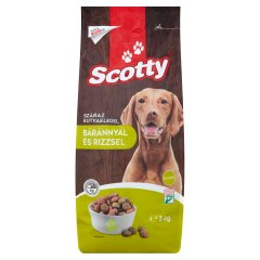 Scotty teljes értékű száraz kutyaeledel báránnyal és rizzsel 3 kg