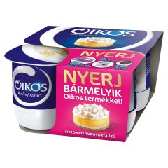 Danone Oikos citromos túrótortaízű, élőflórás krémjoghurt 4 x 125 g