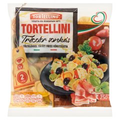 Tortellino Tortellini Tricolor sonkás töltelékkel töltött friss körettészta 250 g