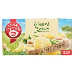 Teekanne World of Fruits gyömbér & citrom ízesítésű gyógynövény & gyümölcs teakeverék 20 filter 35 g