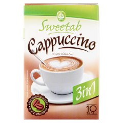 Sweetab Cappuccino 3 in 1 azonnal oldódó kávéspecialitás fruktózzal 10 db 100 g