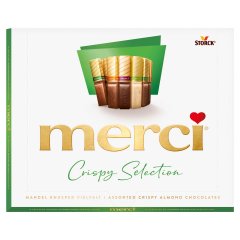 Merci Crispy Selection 4 mandulás csokoládékülönlegesség 250 g