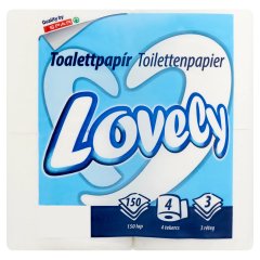 Lovely toalettpapír 3 rétegű 4 tekercs