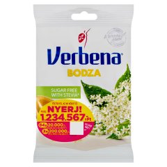 Verbena töltött keménycukorka édesítőszerekkel, bodzavirág kivonattal és C vitaminnal 60 g