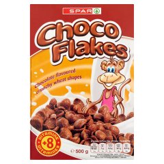 SPAR Choco Flakes ropogós csokoládé ízű extrudált búzapehely 500 g