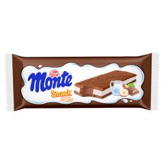 Zott Monte Snack tejes, csokoládés-mogyorós krémmel töltött sütemény 29 g