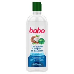 Baba családi sampon és balzsam 2in1 száraz és töredezett hajra kókuszolajjal 400 ml