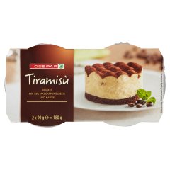 DESPAR Tiramisu desszert mascarponekrémmel, piskótával, kávés öntettel 2 x 90 g (180 g)