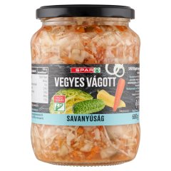 SPAR vegyes vágott savanyúság 680 g