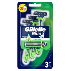 Gillette Blue3 Plus Sensitive, Eldobható Borotva Férfiaknak, 3 Darabos Kiszerelés