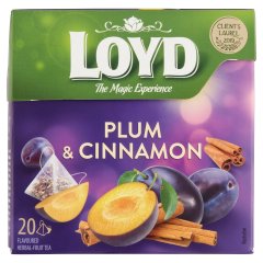 Loyd aromatizált, szilva és fahéj ízű gyümölcstea 20 filter 40 g