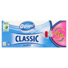 Ooops! Classic Sensitive papír zsebkendő 3 rétegű 90 db
