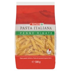 SPAR Pasta Italiana Penne Rigate durumbúzadarából készült száraztészta 500 g