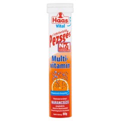 Haas Vital Multivitamin narancsízű étrend-kiegészítő pezsgőtabletta 80 g