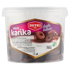 Detki Mini Karika kakaós teasütemény kakaós étbevonómasszával félig mártva 700 g