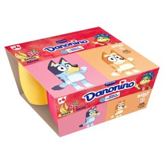 Danone Danonino banános és málnás tejtermék hozzáadott kalciummal és D-vitaminnal 4 x 50 g (200 g)