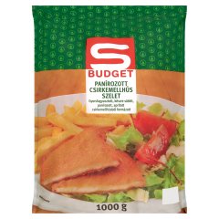 S-Budget gyorsfagyasztott, készre sütött, panírozott csirkemellhús szelet 1000 g
