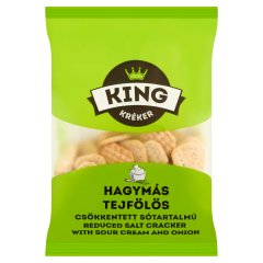 King csökkentett sótartalmú hagymás-tejfölös kréker 100 g