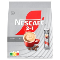 NESCAFÉ 2in1 Unsweetened Taste azonnal oldódó kávéspecialitás 10 x 8 g (80 g)