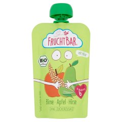 FruchtBar BIO bébidesszert körte almával és kölessel 6 hónapos kortól 100 g