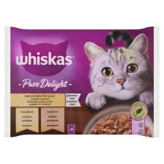 Whiskas Pure Delight teljes értékű nedves eledel felnőtt macskáknak 4 x 85 g (340 g)