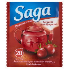 Saga vörösáfonya ízű gyümölcstea 20 filter